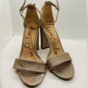 Sam Edelman Yaro Heel Gold size 7